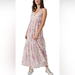 Free People Julianna Maxi Dress in Ivory Combo NWOT